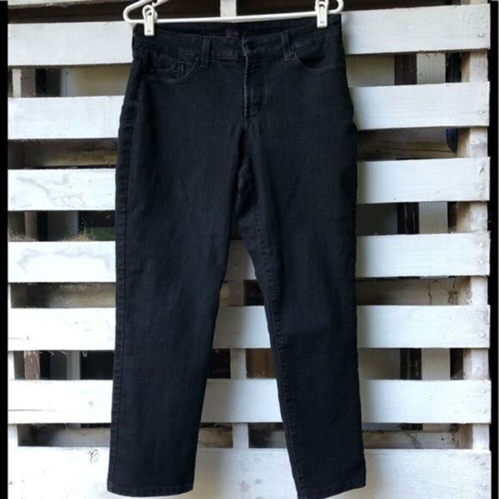 NYDJ Faded Black Embellished Jeans